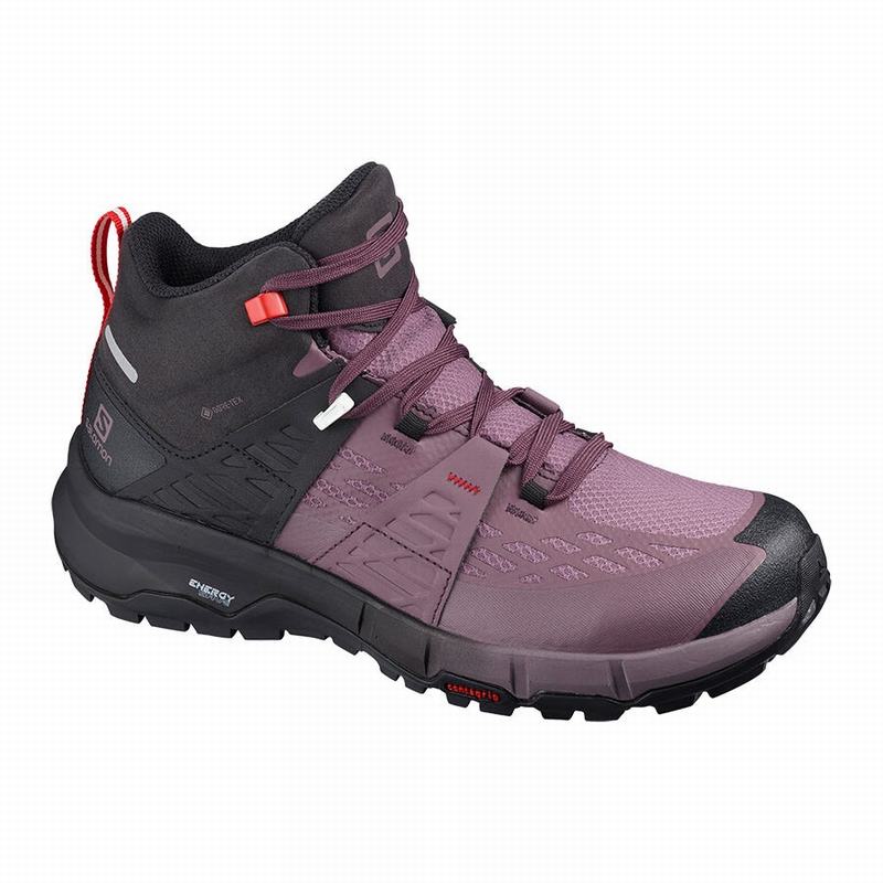 Salomon Vandresko Dame Sort / Rød - ODYSSEY MID GTX W (XGWZF-7490)